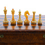 Шахматный ларец из капа с фигурами из янтаря 38х38 см, фотография 3. Интернет-магазин ЛАВКА ПОДАРКОВ