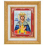 0072957-НП ИКОНА на перламутре "СВ.ЛЮДМИЛА ЧЕШСКАЯ" 29,5*35см