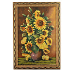 0020155/1169-гипс Нат.камень КАРТИНА "Подсолнухи" 40*60см багет-гипс (1169)