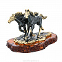 Статуэтка с янтарем "Степные лошади", фотография 4. Интернет-магазин ЛАВКА ПОДАРКОВ