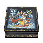 0044174/10*10 Лаковая миниатюра Шкатулка "МОРОЗКО" 10*10см  (АР.Марова) (п1055)