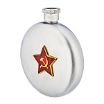 0069314/малая Сувенир ФЛЯГА С СИМВОЛИКОЙ звезда металл 