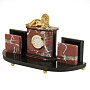 Визитница настольная с часами "Лев", фотография 2. Интернет-магазин ЛАВКА ПОДАРКОВ