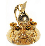 12210 Златоуст СЕРВИЗ Винный: Кувшин, Блюдо, 6 бокалов 