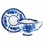 Чайный сервиз на 6 персон "Утренний анемон". Гжель, фотография 3. Интернет-магазин ЛАВКА ПОДАРКОВ