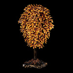 0055251-НП ДЕРЕВО ДЕНЕЖНОЕ ЯНТАРНОЕ на подставке, выс. 130см, шир.подставки 58см,1674 листа