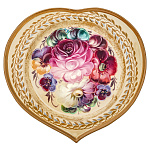 203098 Поднос с авторской росписью 17*16 см А1946