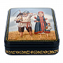 Шкатулка с художественной росписью "Крестьяне", фотография 3. Интернет-магазин ЛАВКА ПОДАРКОВ