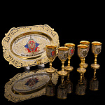 Питейный набор на 6 персон "ФСБ". Златоуст