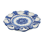 0076696 Гжель тарелка Пасхальная, d=25 см, в кобальте  