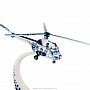 Статуэтка фарфоровая "Вертолёт" на постаменте. Гжель, фотография 2. Интернет-магазин ЛАВКА ПОДАРКОВ