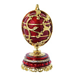 Традиции ФАБЕРЖЕ Сувенир ЯЙЦО пасх. "ВЕСЕННИЕ ЦВЕТЫ С СОБОРОМ" Е09-10В-13