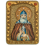 0074135/15*20см Икона подарочная "Пр. Илья Муромец Печерский" RTI-258.m мор.дуб  в ПУ