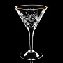 Хрустальный бокал для мартини с золотым отведением. 140 мл., фотография 1. Интернет-магазин ЛАВКА ПОДАРКОВ