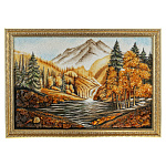 Картина  янтарная "Водопад" 60х40 см