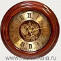 Часы настенные из дерева "Герб РФ", фотография 1. Интернет-магазин ЛАВКА ПОДАРКОВ