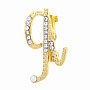 Брошь со стразами "Буква Я", фотография 2. Интернет-магазин ЛАВКА ПОДАРКОВ