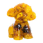 202855 Янтарь Скульптура Собачка Той пудель, 54 мм