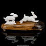 Скульптура из кости "Кролики", фотография 4. Интернет-магазин ЛАВКА ПОДАРКОВ
