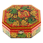 67903/17*16-кр Хохлома Шкатулка ВОСЬМИУГОЛЬН. Р 30 Н 0549