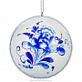 Новогодний елочный шар с росписью "Гжель", фотография 3. Интернет-магазин ЛАВКА ПОДАРКОВ