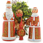 0021038 Хохлома Елочное украшение Комплект "Дед Мороз" №1 7предм. (к/изд.) 65350000007