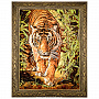 Картина янтарная "Тигр" 60х80 см, фотография 1. Интернет-магазин ЛАВКА ПОДАРКОВ