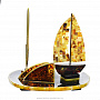 Письменный настольный набор для руководителя, янтарь "Корабль", фотография 3. Интернет-магазин ЛАВКА ПОДАРКОВ