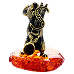 0058668/1102 Сувенир Мышь с Ложкой Доллар (коньячный)