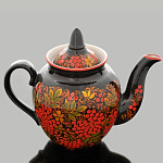 9395/0,8л-рябина  Хохлома ЧАЙНИК ЗАВАРОЧНЫЙ "РЯБИНКА" 0,8л