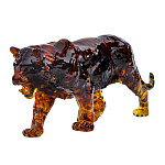 0068564-НП  Изделия из янтаря скульптура  "Тигр" темный  без подставки