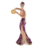 0050335/2695010П ВФЗ Скульптура"Танцовщица "В бордовом" 33см (Францъ Гарднеръ) 