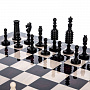 Шахматы с фигурами ручной работы из кости 48х48 см, фотография 1. Интернет-магазин ЛАВКА ПОДАРКОВ