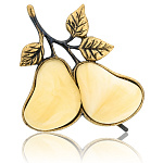 0045110/2025.4 Брошь Грушевый сад (белый)