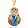 Елочная игрушка шар  "Дед мороз с мешком" , фотография 1. Интернет-магазин ЛАВКА ПОДАРКОВ