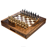 Шахматы деревянные с металлическими фигурами "Ледовое побоище"