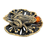 0071790/1976 Лягушка на кувшинке с шариком Сувенир (коньячный)