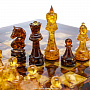Шахматы с инкрустацией и фигурами из янтаря, фотография 3. Интернет-магазин ЛАВКА ПОДАРКОВ