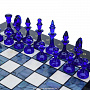 Шахматный ларец с перламутром и фигурами из хрусталя 48х48 см, фотография 2. Интернет-магазин ЛАВКА ПОДАРКОВ