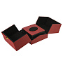 Подарочная упаковка из экокожи красная 17х17х17 см, фотография 2. Интернет-магазин ЛАВКА ПОДАРКОВ