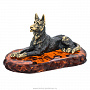 Статуэтка с янтарем "Собака Овчарка", фотография 1. Интернет-магазин ЛАВКА ПОДАРКОВ