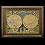 Панно "Карта мира Жана Баптиста Нолина 1708 г". Златоуст, фотография 1. Интернет-магазин ЛАВКА ПОДАРКОВ