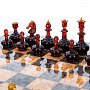 Шахматы из карельской березы с металлическими фигурами 45х45 см, фотография 1. Интернет-магазин ЛАВКА ПОДАРКОВ