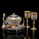 0070127 Златоуст ИКОРНИЦА "СТЕРЛЯДЬ" + 2 стопки в ПУ