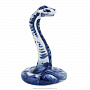 Статуэтка змеи "Кобра". Гжель, фотография 4. Интернет-магазин ЛАВКА ПОДАРКОВ