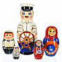Матрешка "Капитан" 5 мест, фотография 3. Интернет-магазин ЛАВКА ПОДАРКОВ