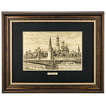 200345 /БММК3040ЧБ0107 ОФОРТ ч/б 30*40 см "Большой москворецкий мост. Кремль"