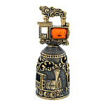 0045660/1988 Сувенир Колокольчик Паровоз дымит Сувенир (коньячный)