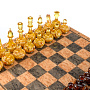 Шахматы из карельской березы с янтарными фигурами 45х45 см, фотография 3. Интернет-магазин ЛАВКА ПОДАРКОВ