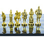 Шахматы из камня с металлическими фигурами "Русь" 37х37 см, фотография 3. Интернет-магазин ЛАВКА ПОДАРКОВ
